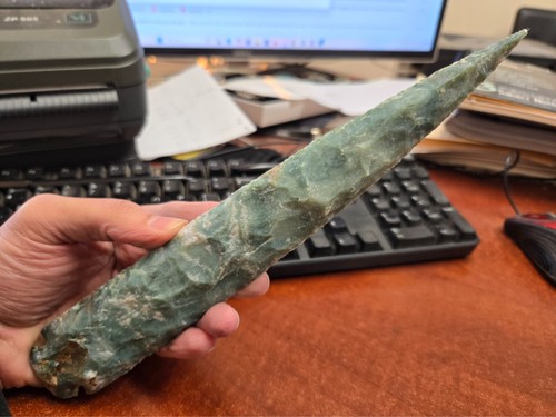 Agate stone spearhead - agate,