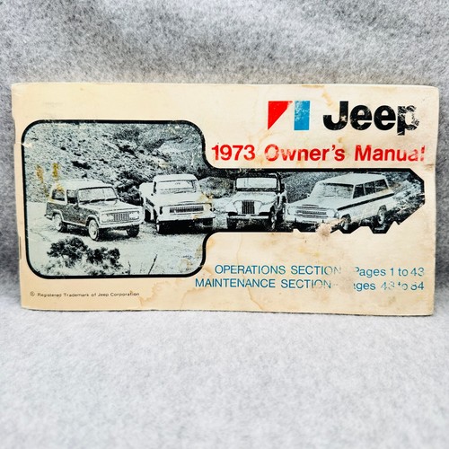 Jeep 1973 owner manual - owner's,