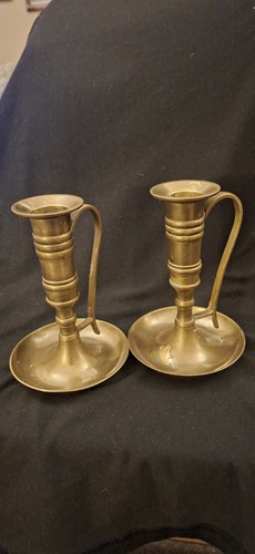 Vintage brass chamberstick - vintage,