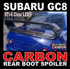 STI Version 6 Real Carbon rear boot spoiler FOR Subaru Impreza GC8 93-00 Saloon