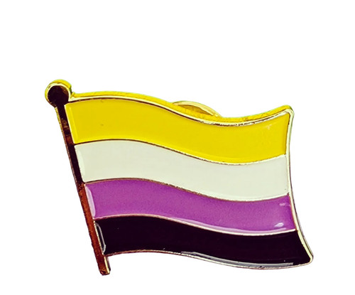 Non binary flag badge - non, lgbtq+
