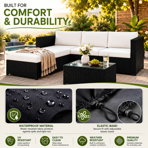 Rattan garden furniture corner - garden,