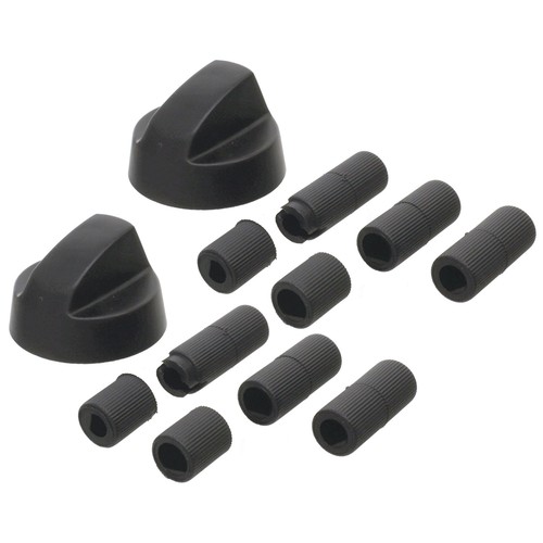 Black knob with five - black, adapters