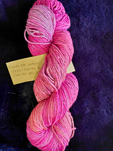 Hand dyed cotton yarn - dyed, dk