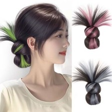 Synthetic Hair Bun Messy Curly Hair Band Scrunchy False Hair Pieces Claw Clip