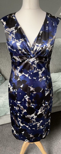 Coast blue black white floral - white,