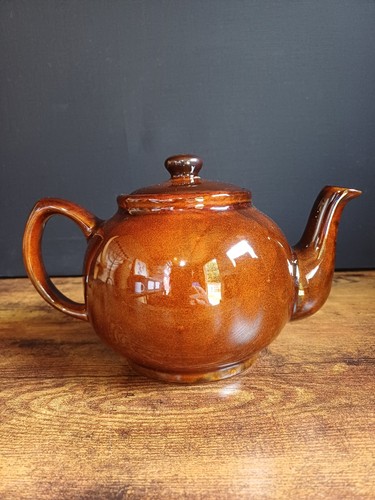 Vintage brown betty tea - brown, pot