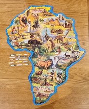 Waddington's AFRICA Shaped Jig-Map - with Place Name Quiz