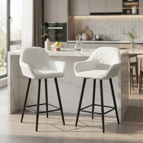 Contemporary white barstools - contemporary,
