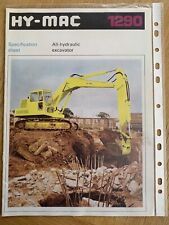 hymac excavator Brochure 1290