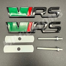 VRS Black, Green, Red & Grey Gloss Front & Rear Badge Grille Tailgate Fits Skoda