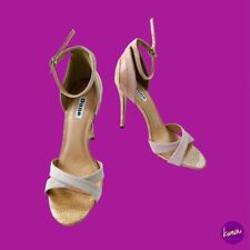 DUNE London Marcy Stilletto Sandals, Suede/Leather Uppers, Rose Gold, UK 5/EU 38