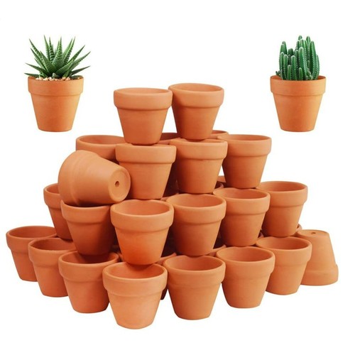 50pcs mini terracotta clay - terracotta,