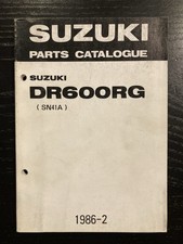 Suzuki DR 600 RG parts catalog spare parts catalog