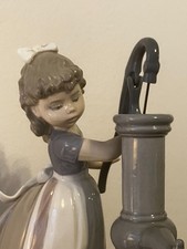 Lladro Girl with Water Pump &
