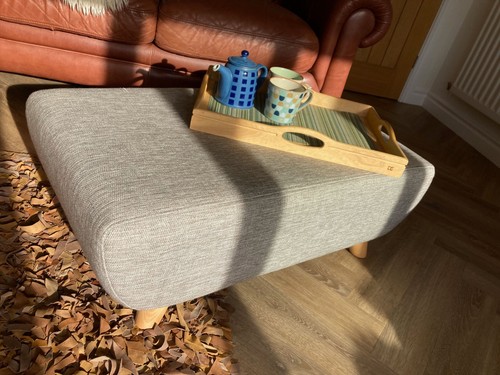 Large footstool coffee table - coffee,