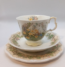 Vintage 1983 Jill Barklem Brambly Hedge Spring Teacup Saucer Tea Plate Combo