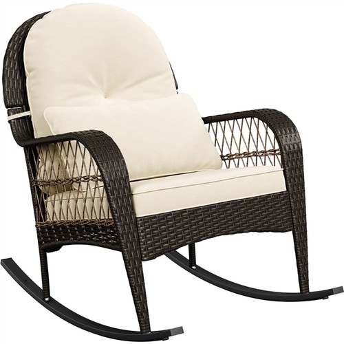 Outdoor rattan rocking - pe,