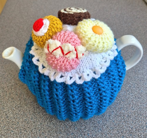 Knitted tea cosy teatime - tea,