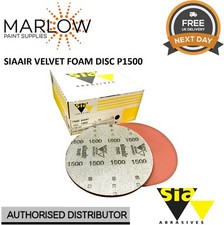 SIAAIR ABRASIVES 150MM VELVET FOAM SANDING POLISHING DISCS PK10 P1500 