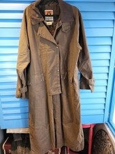 Kakadu Traders Australia Oilskin Drover Coat Xl Brown Waxed Cotton Long Rider