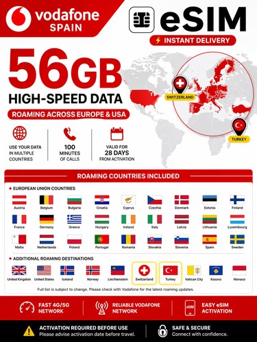 Vodafone esim 56gb - vodafone, |
