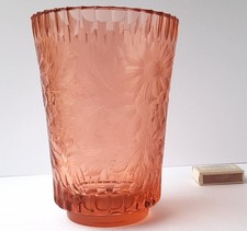 Massive Vase Flowers Hand-Cut Moser? Around 1900 L823
