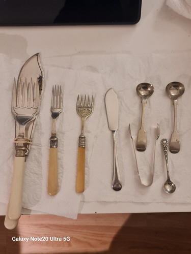 Antique silver plated fish - antique,