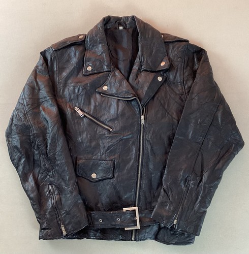 Leather biker jacket - leather,