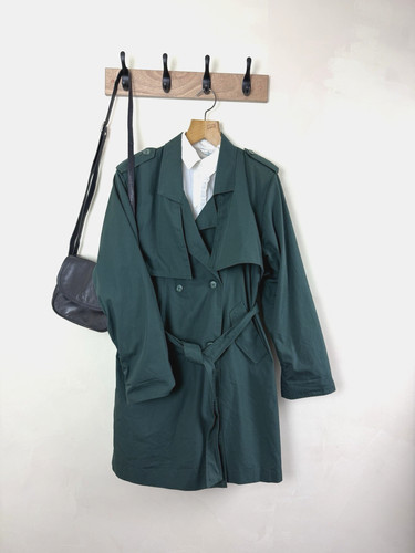 Vintage trench coat green - trench,