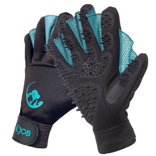 Pet grooming glove with webbed - grooming,