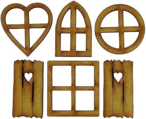 6pcs wooden fairy garden door - 6pcs,
