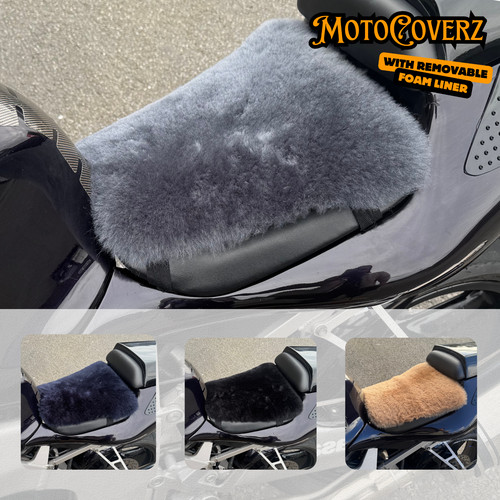 Motorcycle sheepskin seat pad - seat,