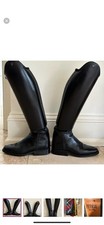 Petrie Elegance Dressage Boots Black Size 7.5 Women's