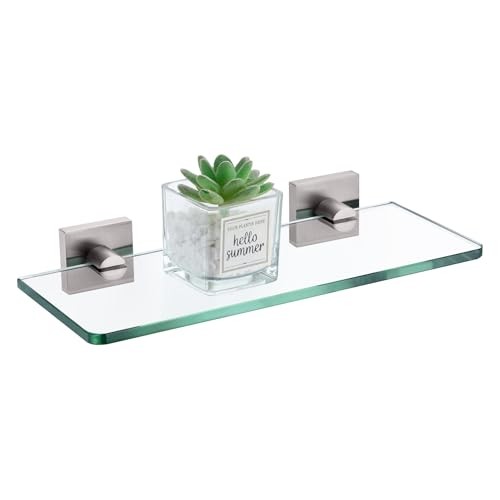 Floating glass shelf - glass, bathroom