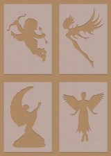 Angel Stencils Cherub Shabby Chic A6 A5 A4 A3 crafting DIY Religious 