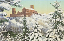 Germany~Eisenach - Die Wartburg im Schnee~Jagemann POSTCARD