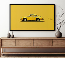 Porsche Sports Car  Yellow