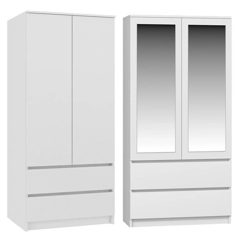 Modern white wardrobe door - wardrobe,