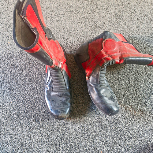 Red and black - and, motorcycle