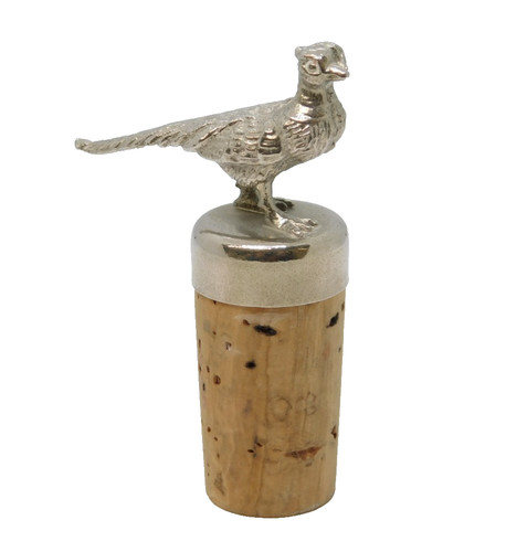 Silver plated cork mounted - silver,