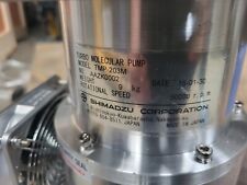 SHIMADZU TMP-203M TURBOMOLECULAR PUMP W/ FUJI BV-4AX0-HF THROTTLE GATE VALVE