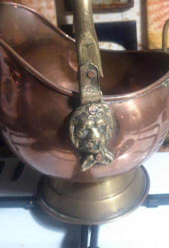 Antique lion head copper and - copper,