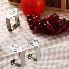 4/8/12x Table Cloth Clips Stainless Steel Leaf Shaped Cover Tablecloth Clamp Peg