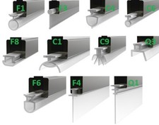 Folding Rubber Shower Seals | Fits Track Channel or Bifold Folding type screens
