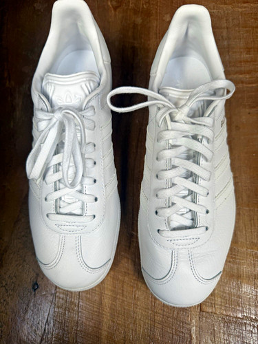 Adidas gazelle white - adidas, leather
