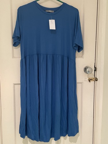 Maternity blue viscose - maternity, 97%