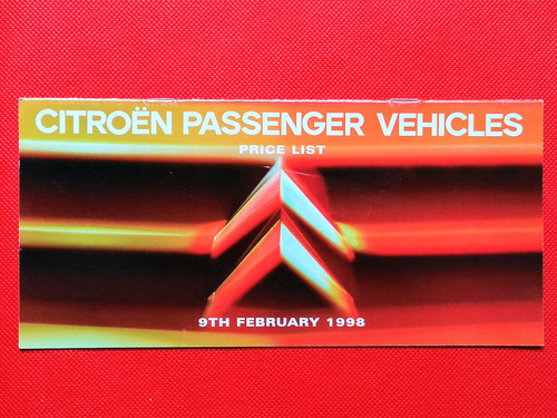 1998 citroen price list saxo - 1998,