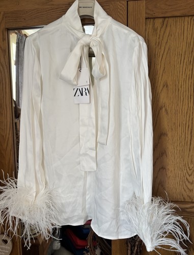 Zara cream satin - zara, ostrich