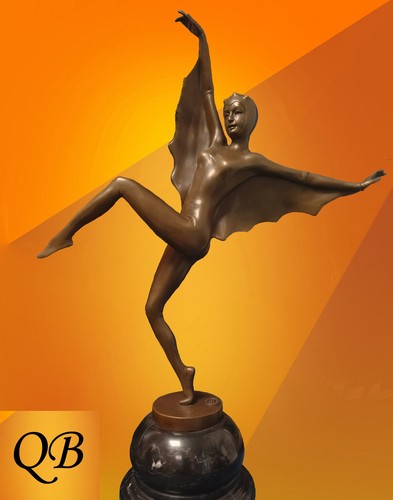 Art deco bronze figurine - art,